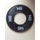Maatring 9 cm zw/wit 146